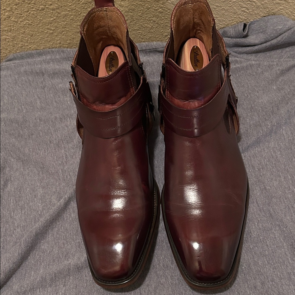 Steven Land mid chocolate brown boots size 12 in box EUC